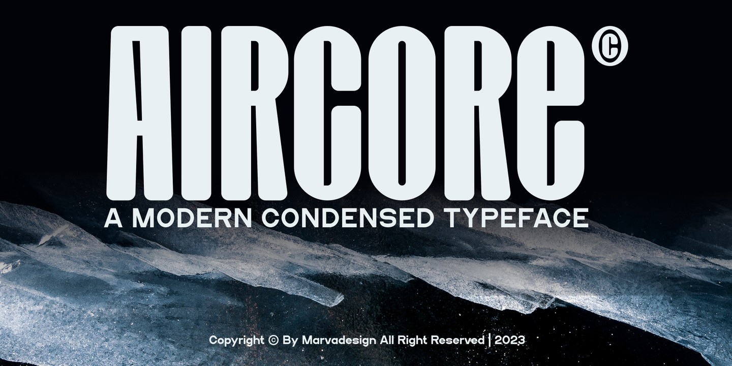 Schriftart Aircore