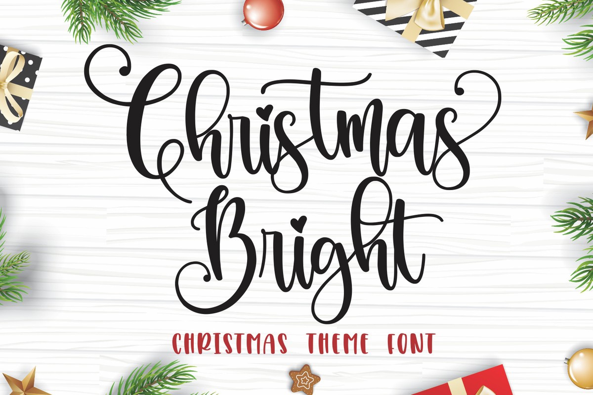 Schriftart Christmas Bright