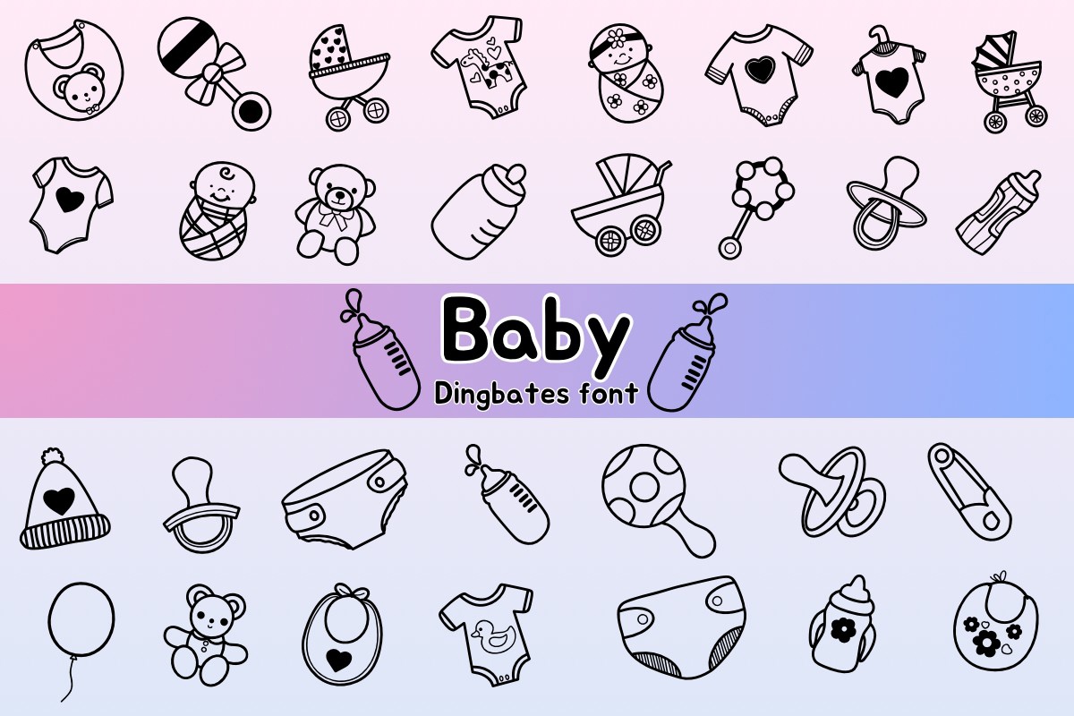 Schriftart Baby