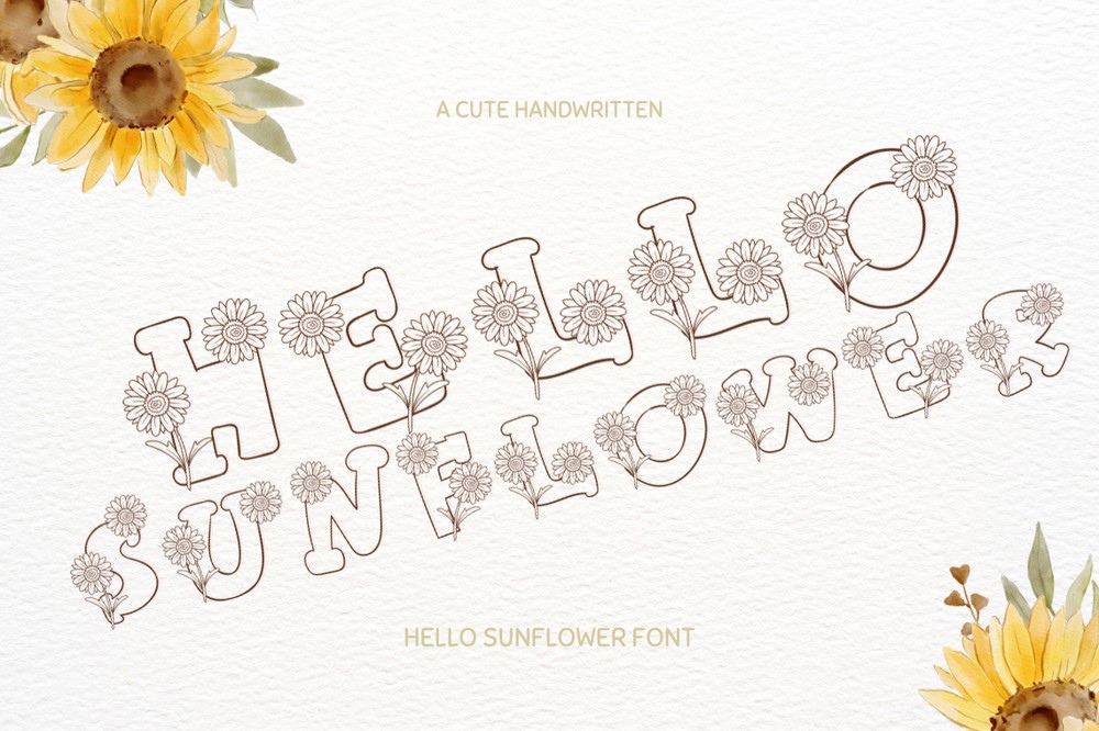 Schriftart Hello Sunflower