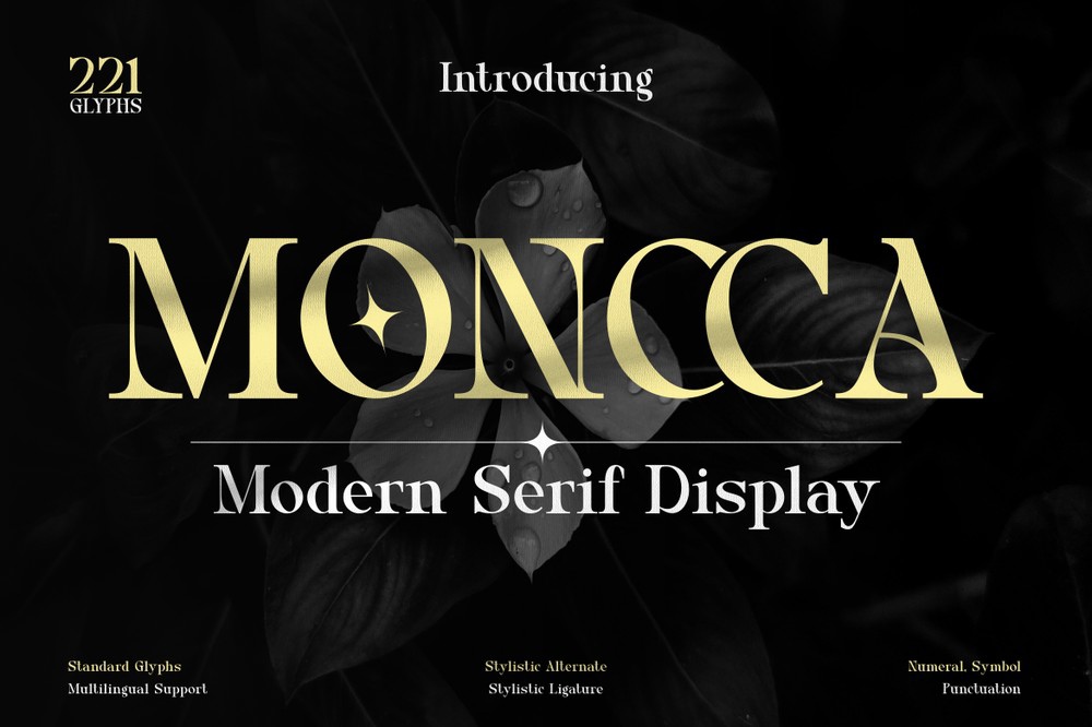 Schriftart Moncca