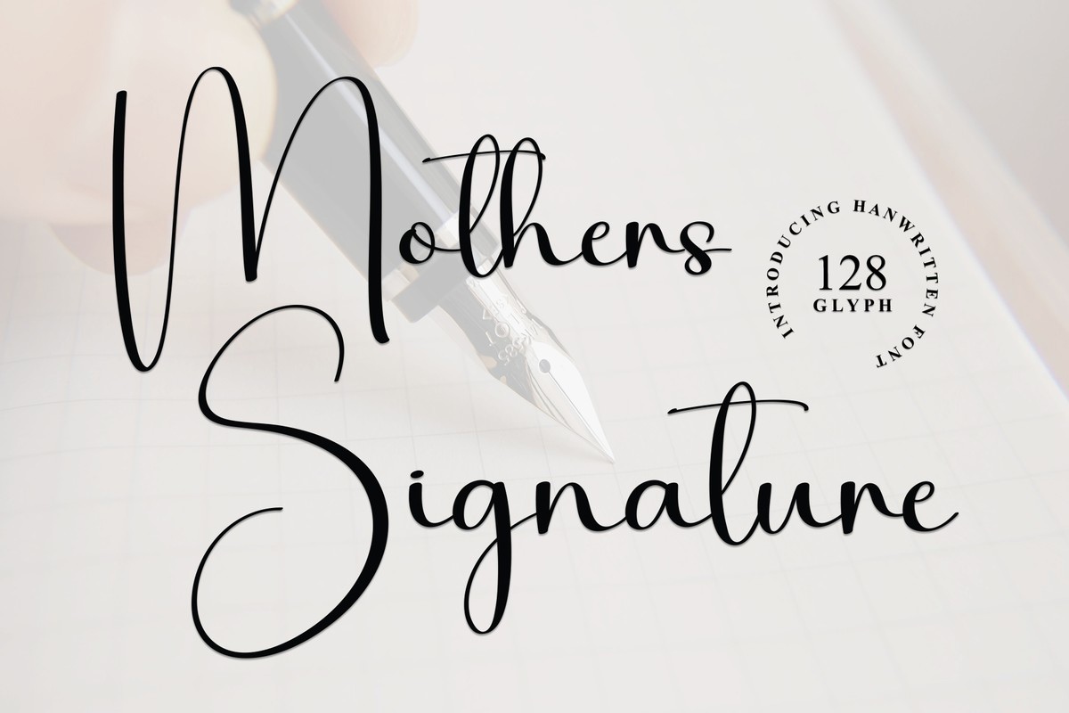 Schriftart Mothers Signature