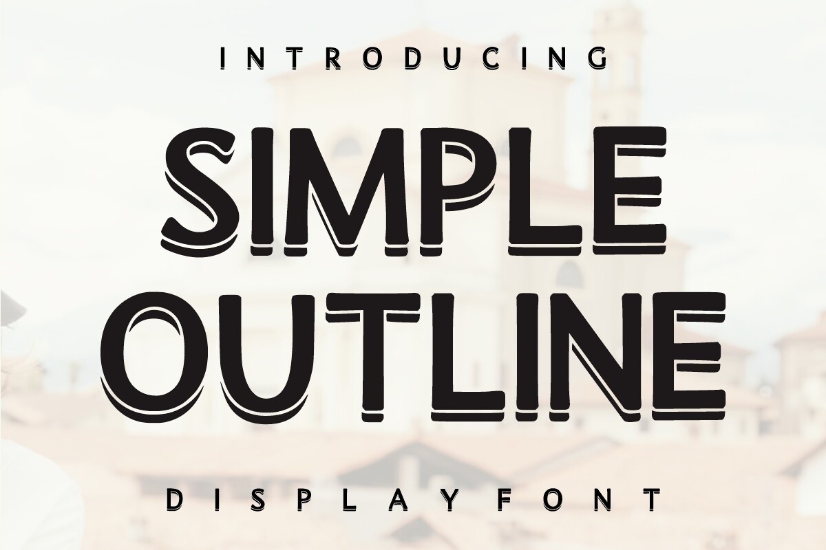 Schriftart Simple Outline