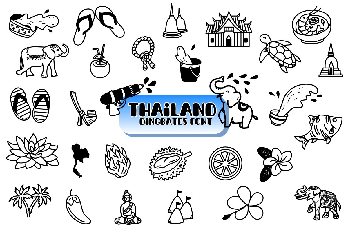 Schriftart Thailand