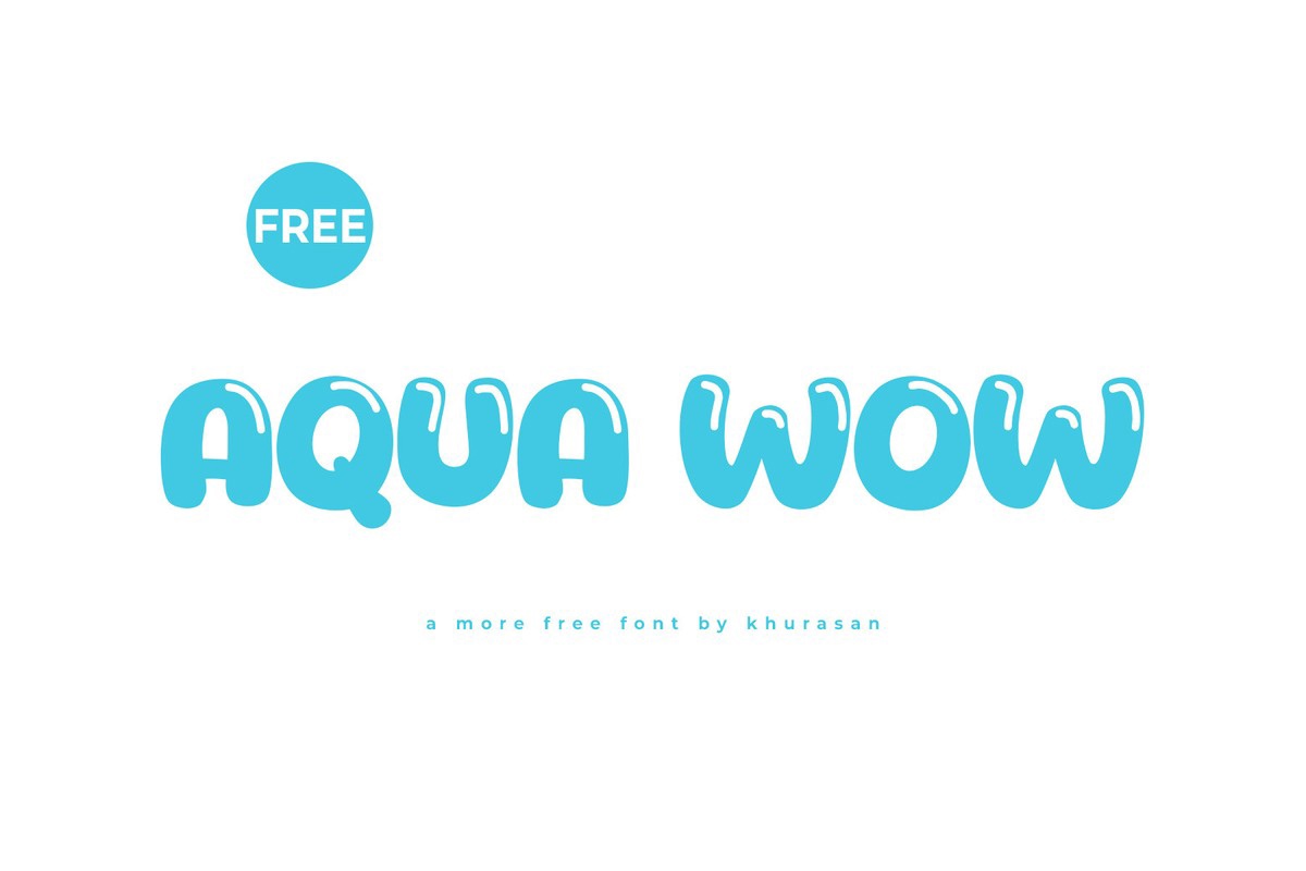 Schriftart Aqua Wow