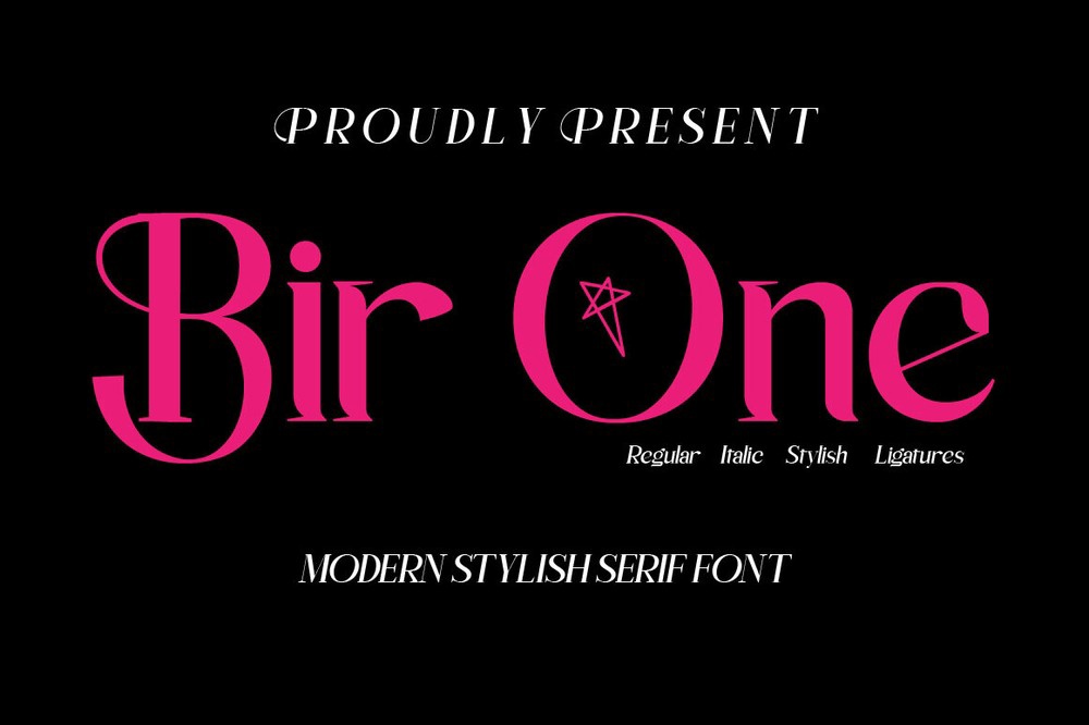 Schriftart Bir One