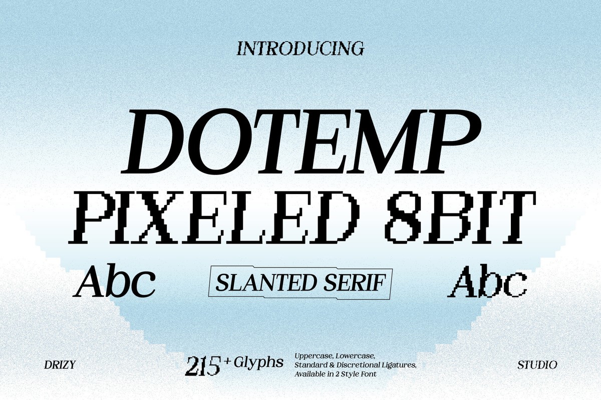 Schriftart Dotemp