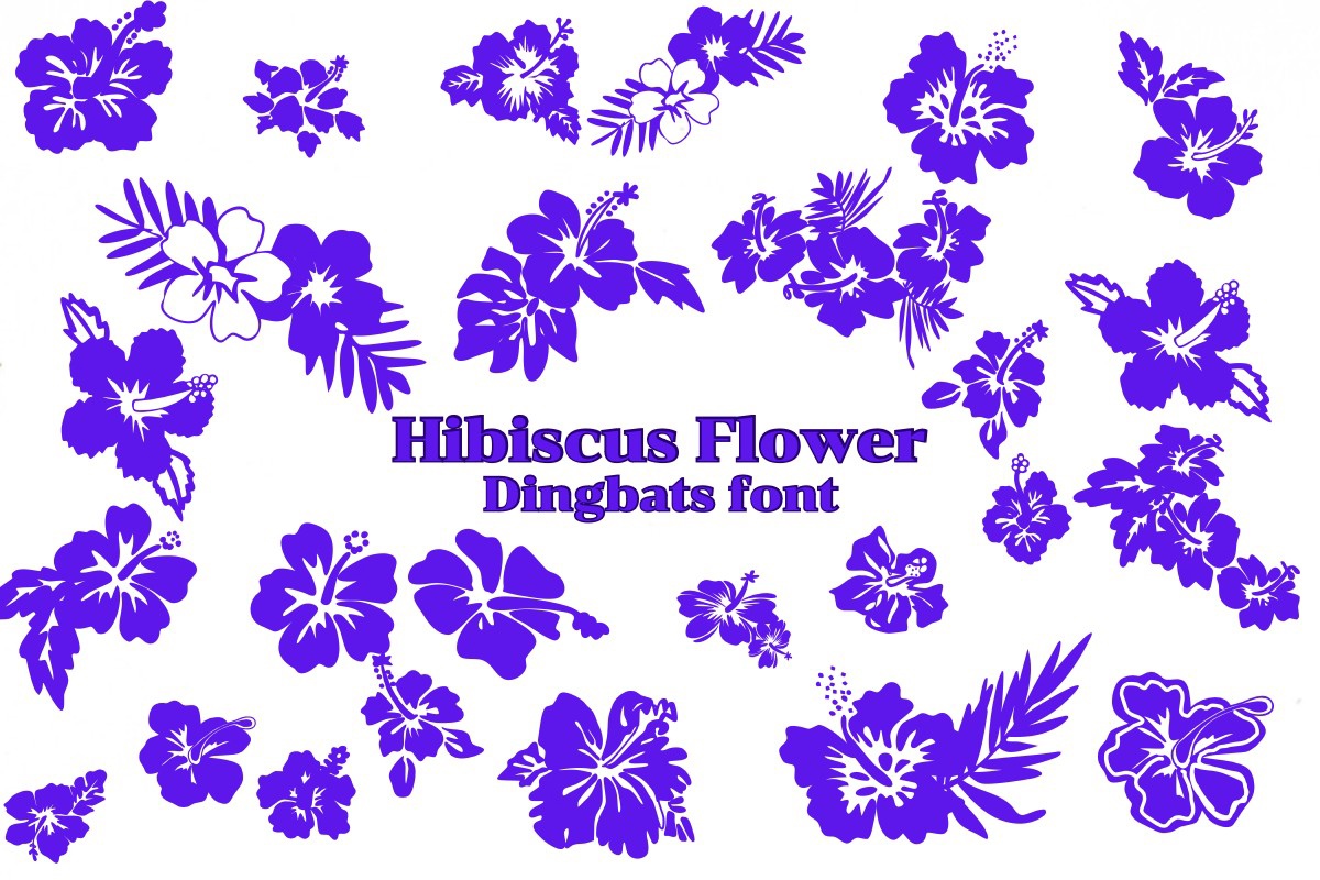 Schriftart Hibiscus Flower