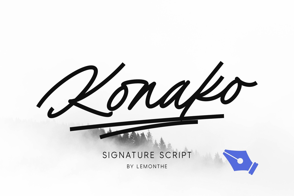 Schriftart Konako