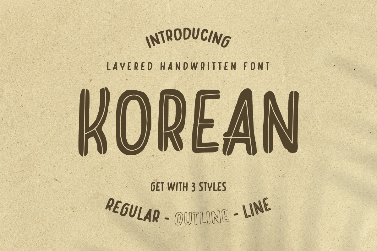 Schriftart Korean