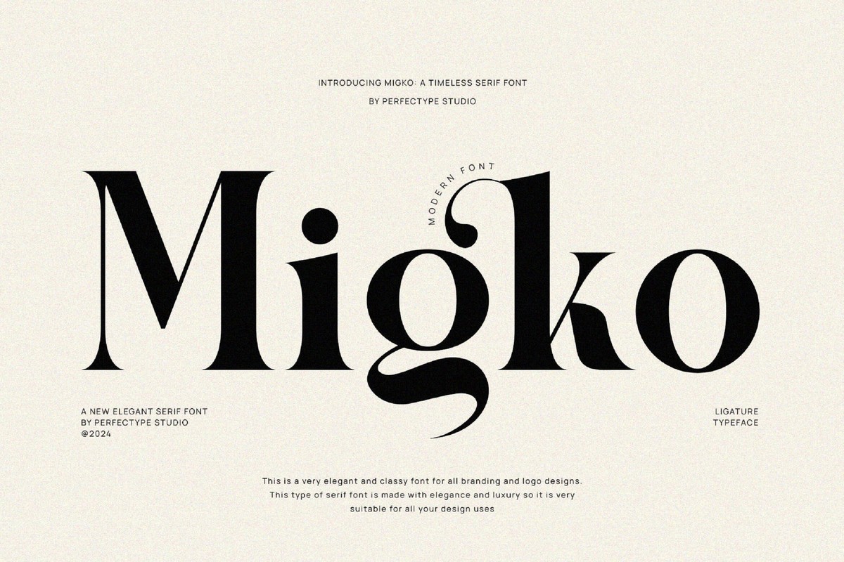 Schriftart Migko