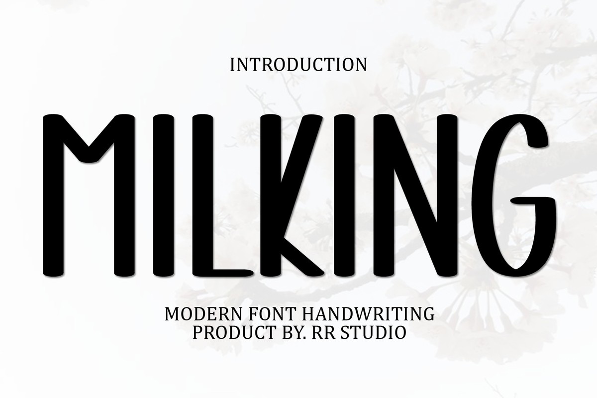 Schriftart Milking