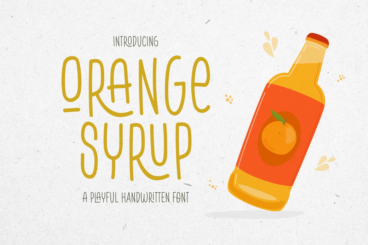 Schriftart Orange Syrup