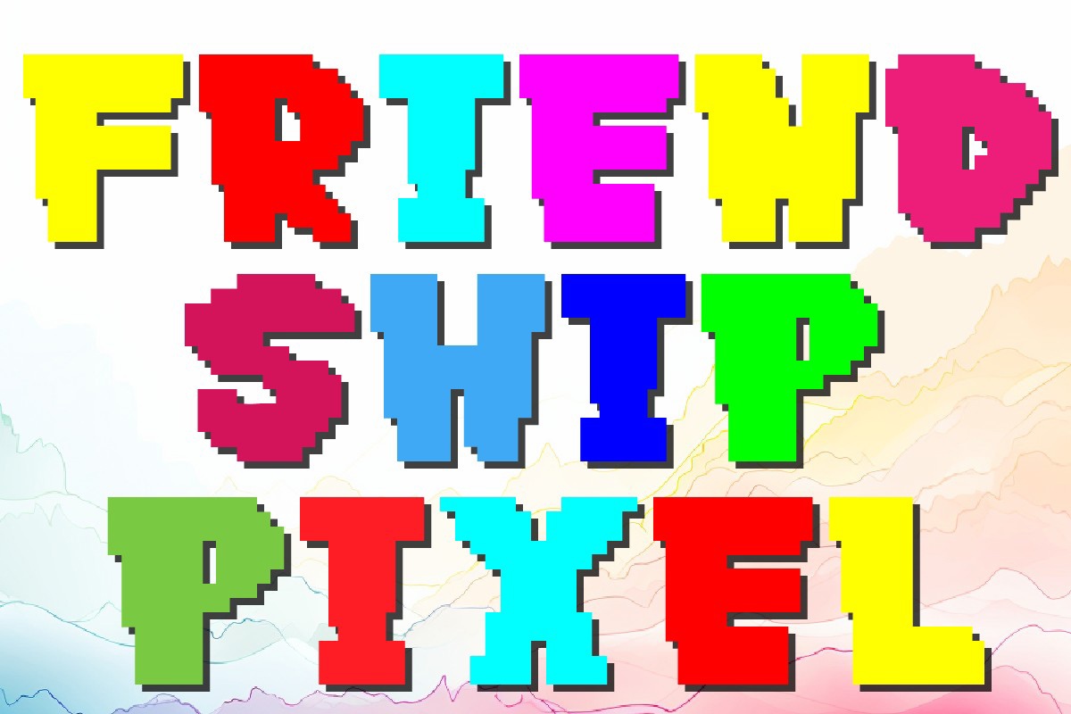 Schriftart Pixel Friendship