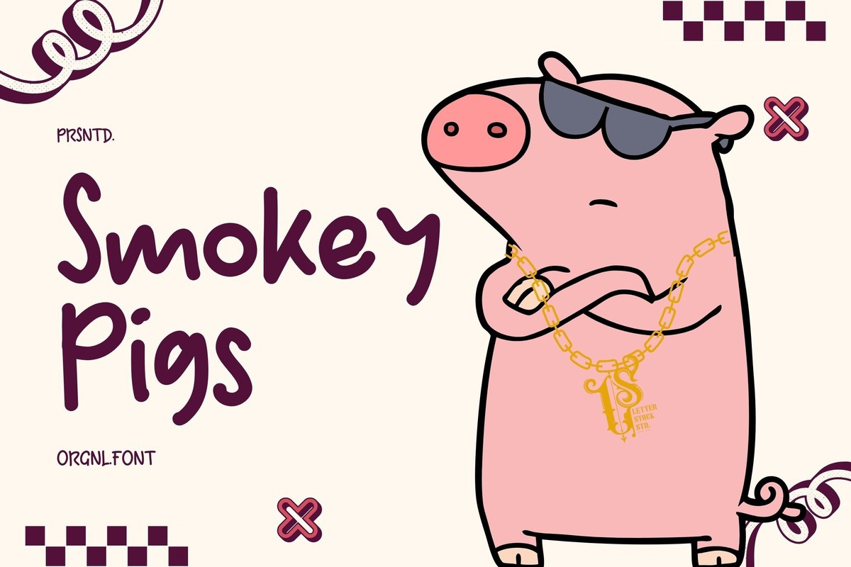 Schriftart Smokey Pigs