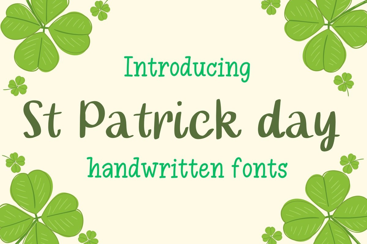 Schriftart St Patrick Day