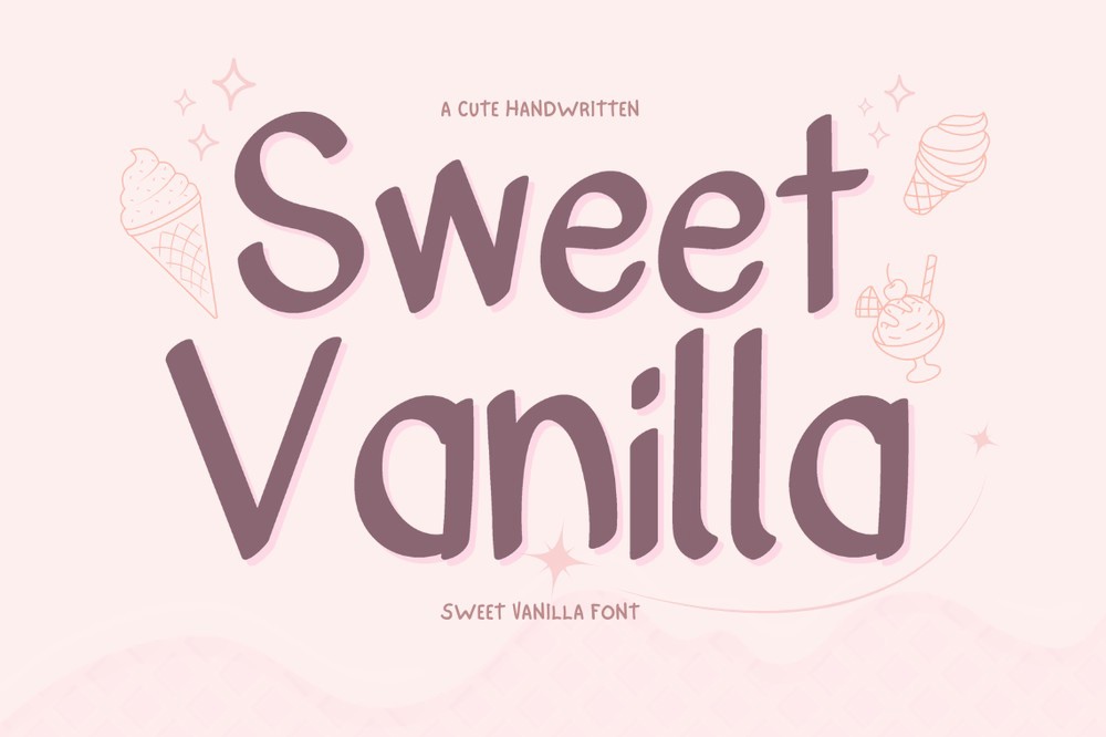 Schriftart Sweet Vanilla