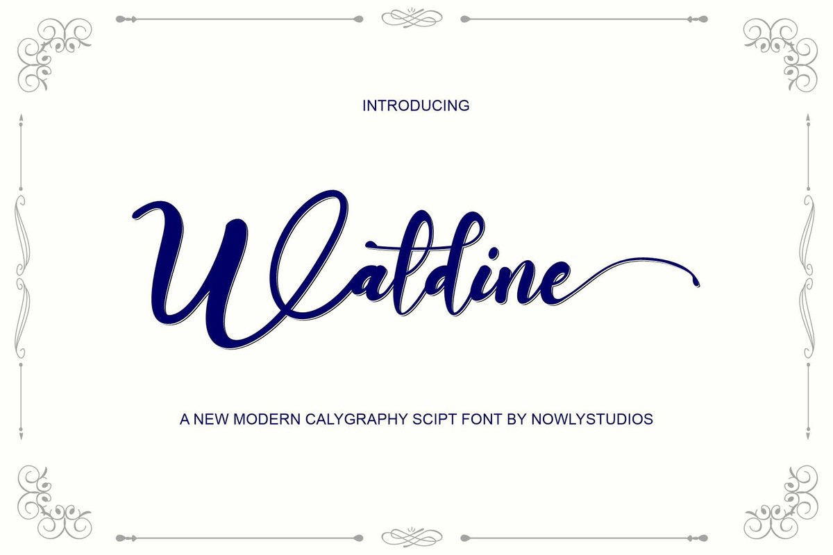 Schriftart Waldine