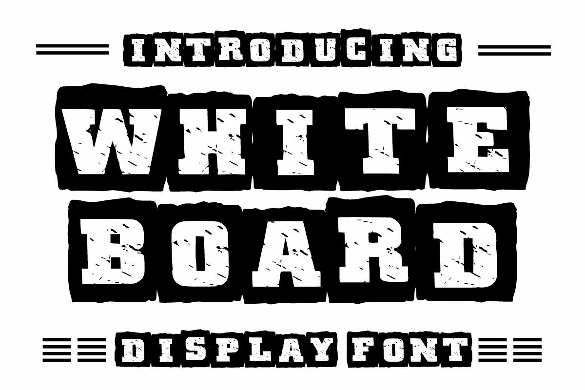 Schriftart White Board