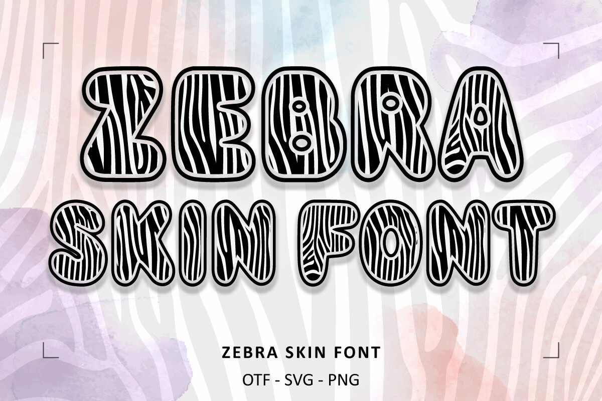 Schriftart Zebra Skin