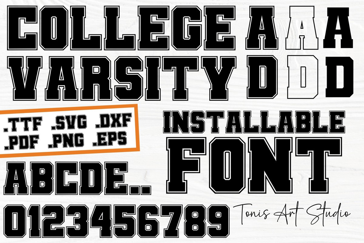 Schriftart AB College Outline