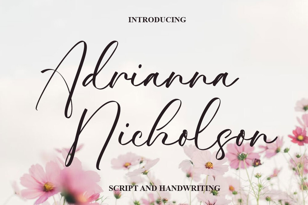 Schriftart Adrianna Nicholson