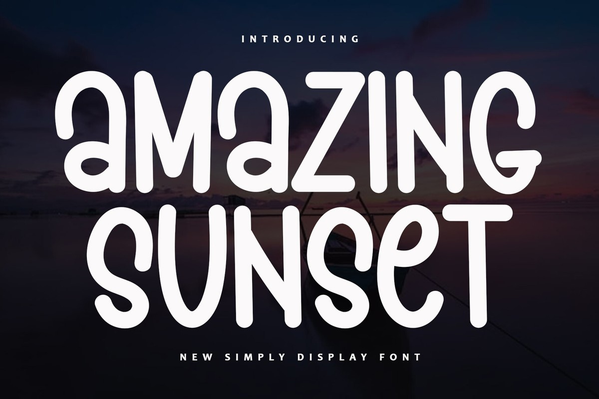 Schriftart Amazing Sunset