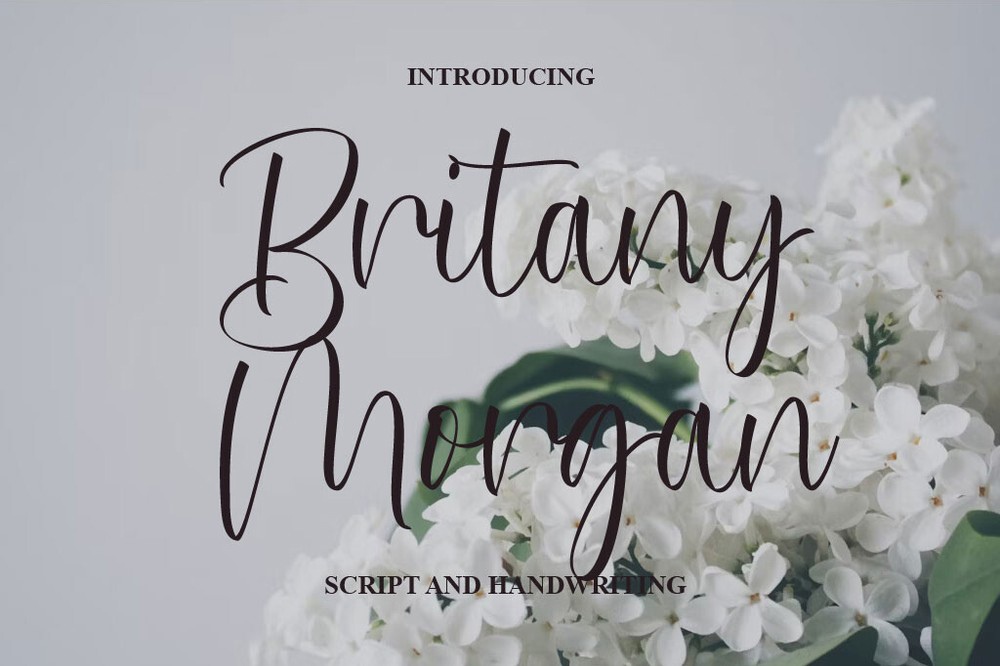 Schriftart Britany Morgan