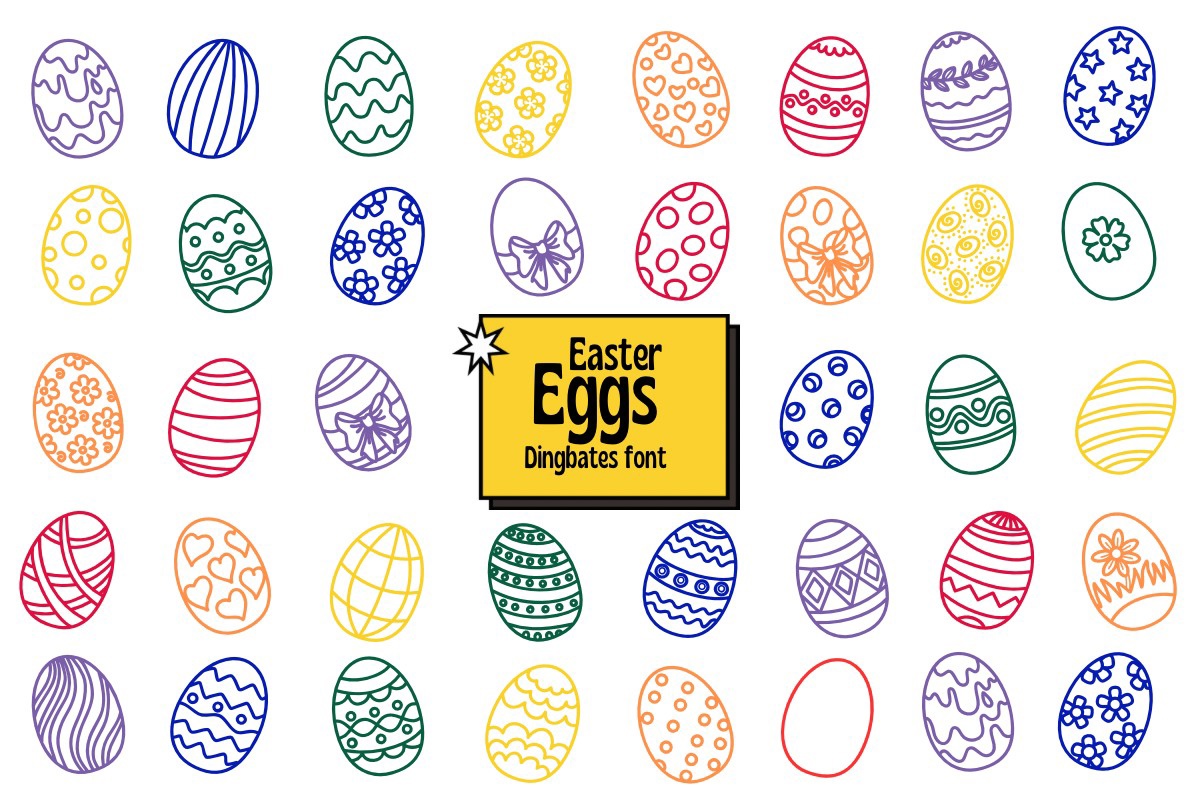 Schriftart Easter Eggs