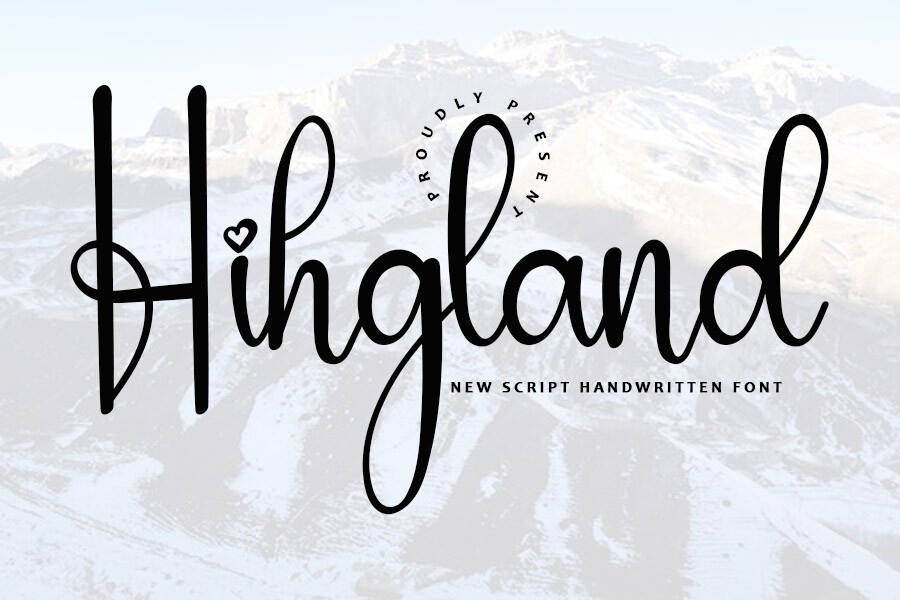 Schriftart Highland