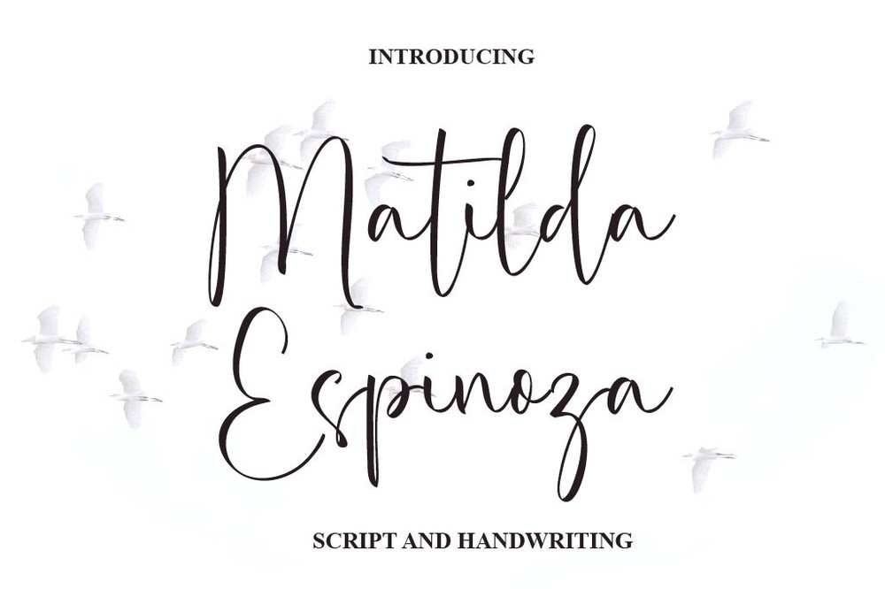 Schriftart Matilda Espinoza