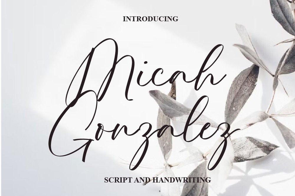 Schriftart Micah Gonzalez