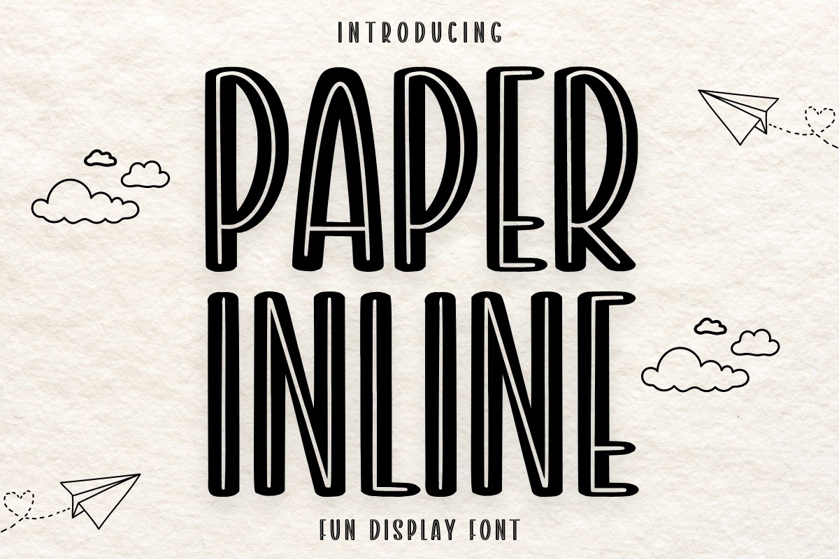 Schriftart Paper Inline