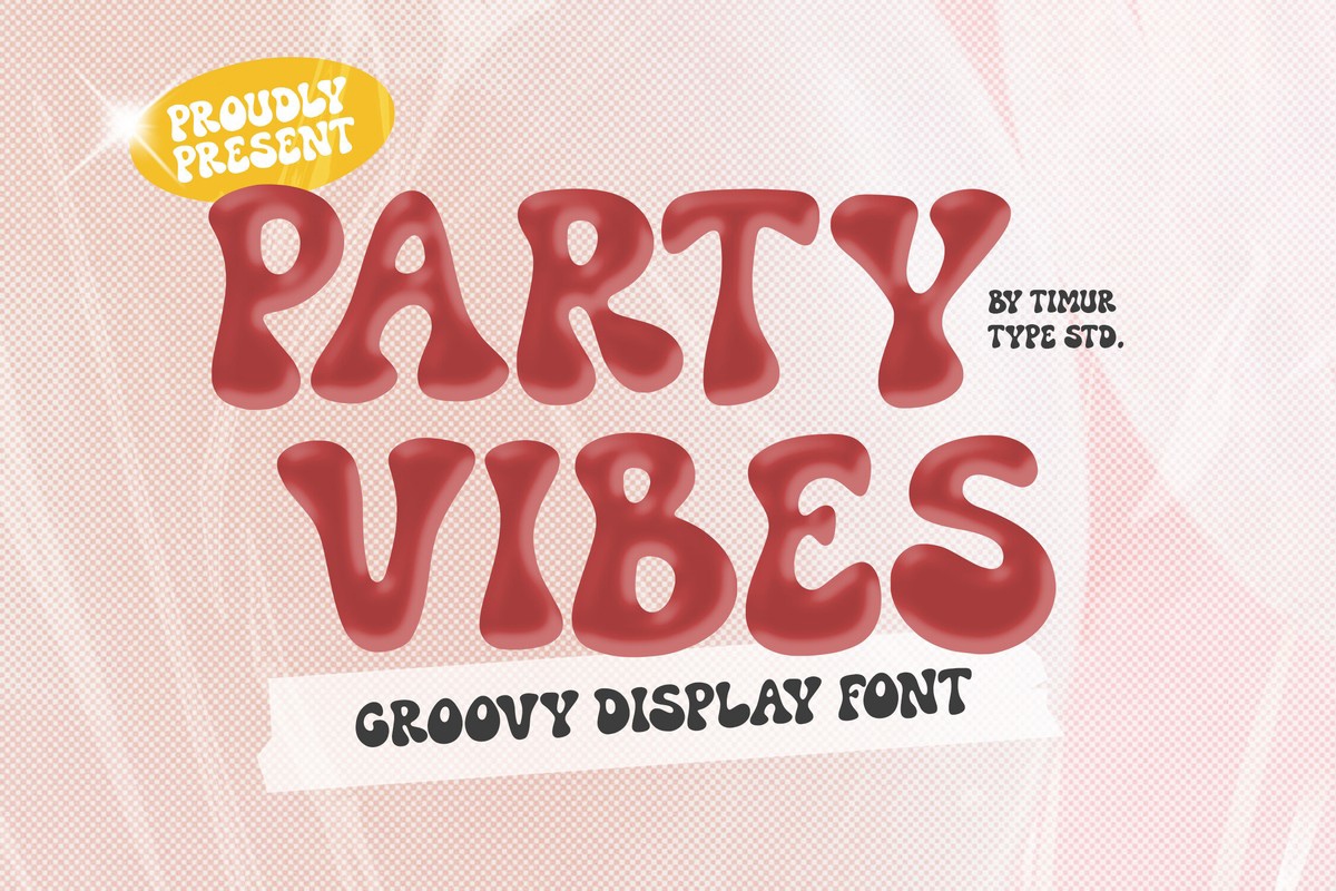 Schriftart Party Vibes