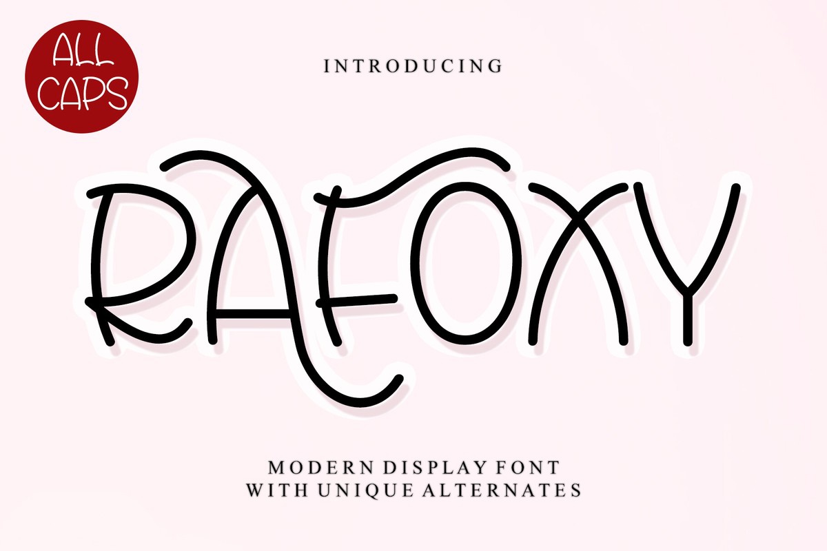 Schriftart Rafoxy