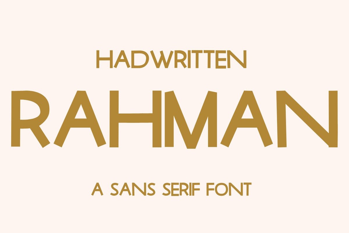 Schriftart Rahman