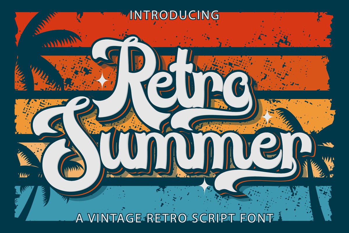 Schriftart Retro Summer