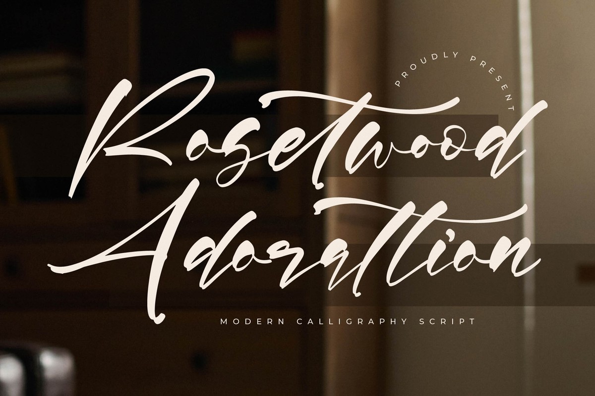 Schriftart Rosetwood Adorattion