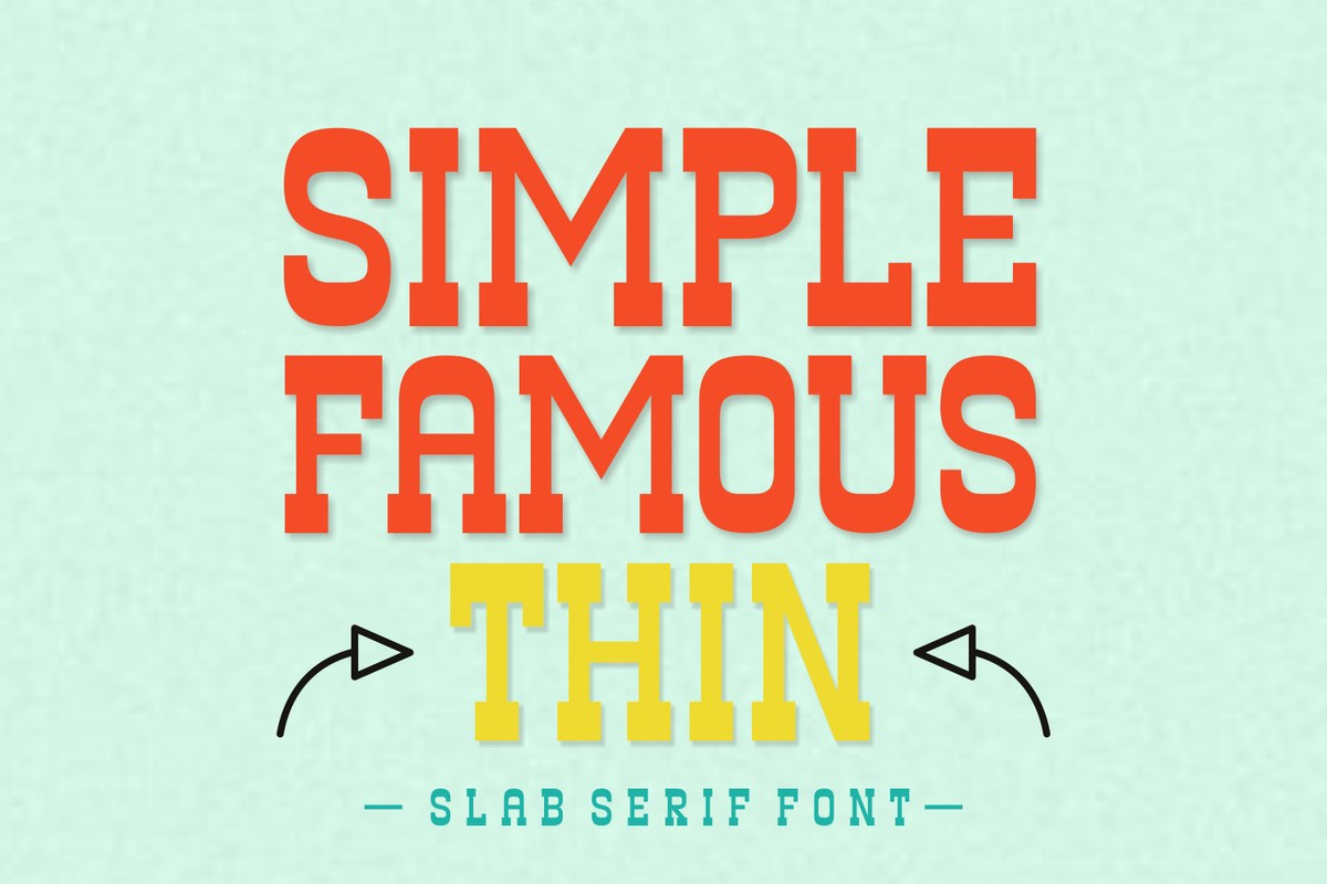 Schriftart Simple Famous Thin