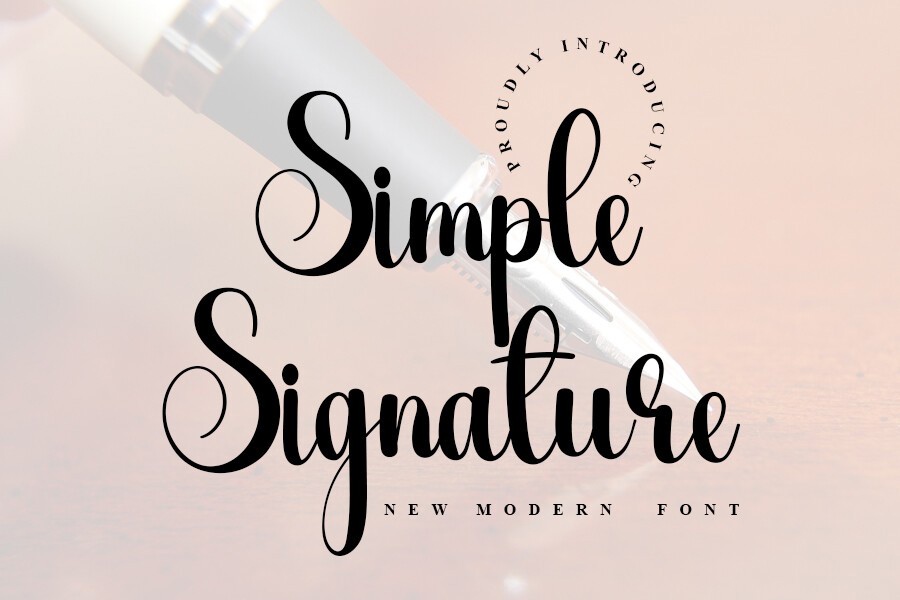 Schriftart Simple Signature