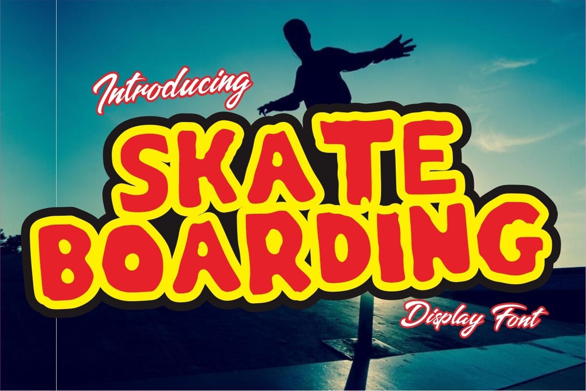 Schriftart Skateboarding