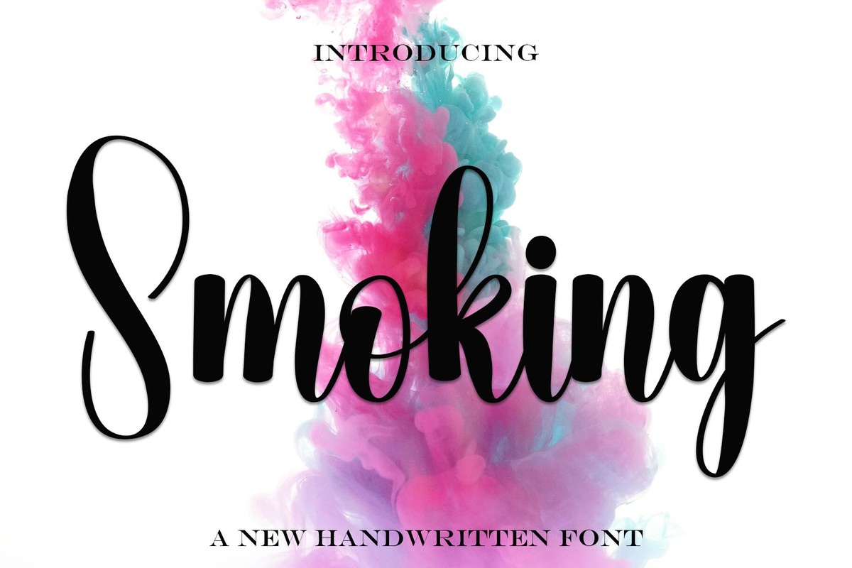 Schriftart Smoking