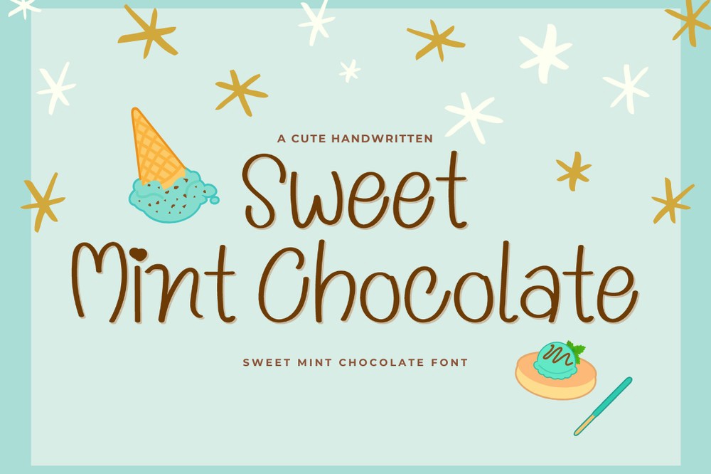 Schriftart Sweet Mint Chocolate