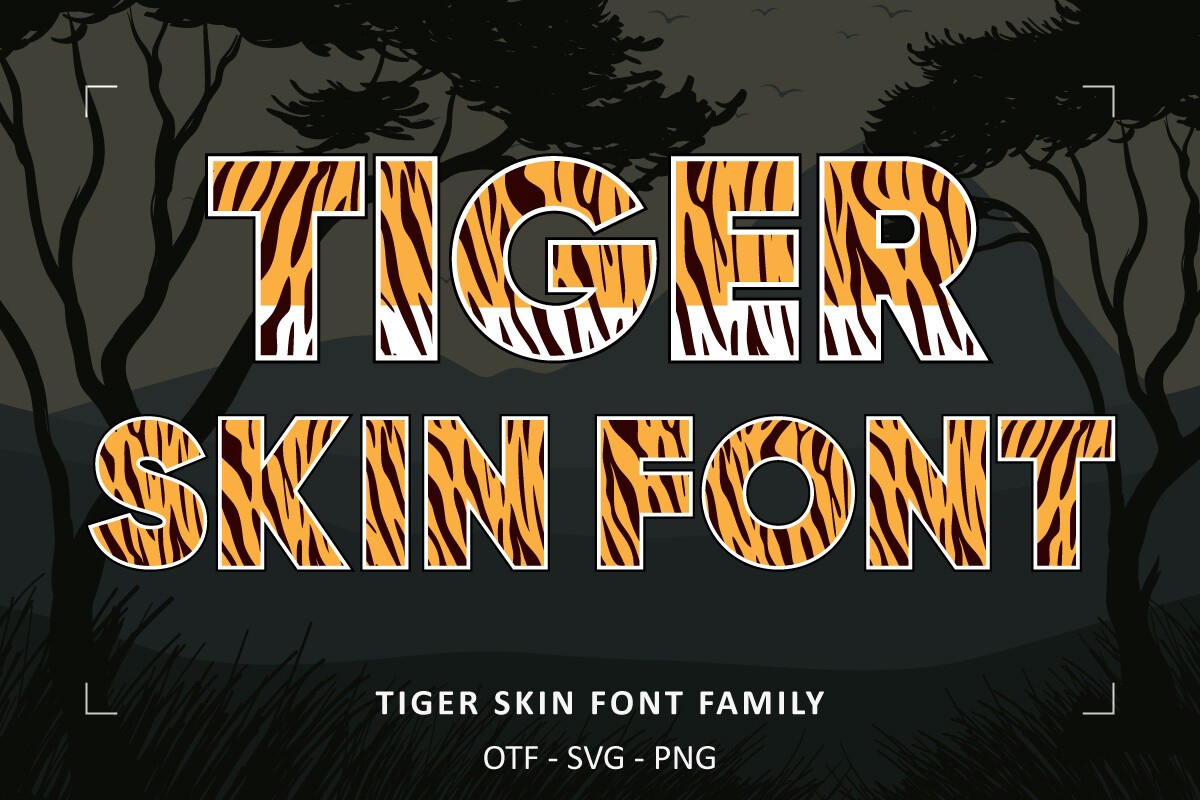 Schriftart Tiger Skin