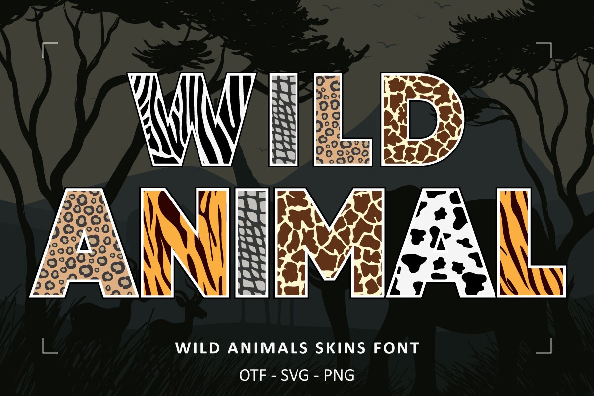 Schriftart Wild Animals Skins