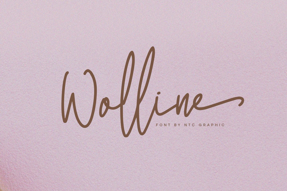 Schriftart Wolline