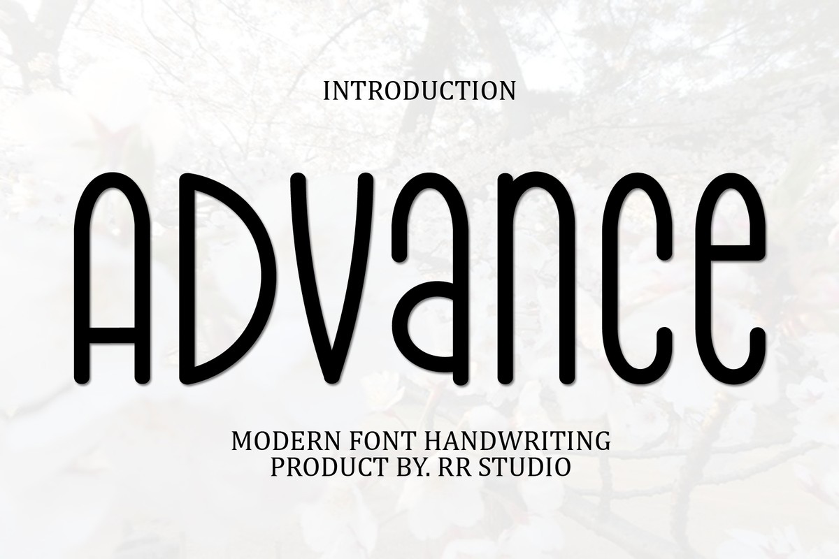 Schriftart Advance