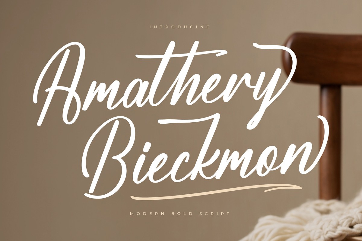 Schriftart Amathery Bieckmon