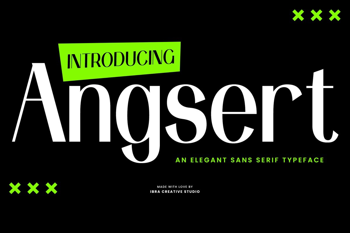 Schriftart Angsert