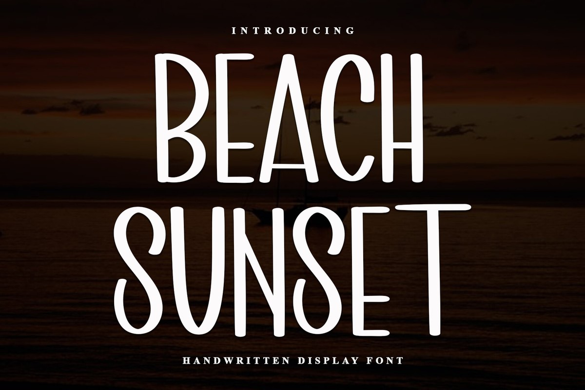 Schriftart Beach Sunset